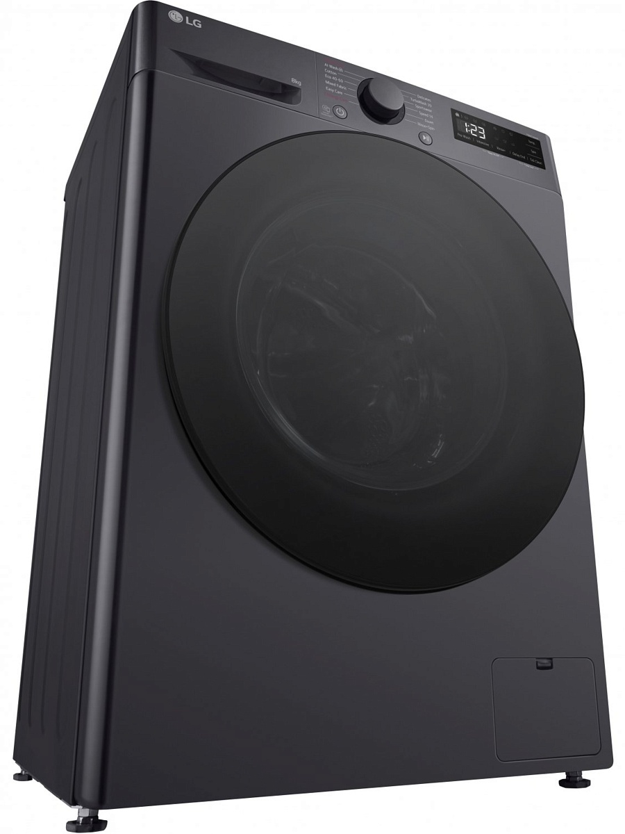 Стиральная машина LG F2WR508S2M (47.5см / 8кг / 1200об / пар / добавление белья / AI DD ™ / Smart Diagnosis / Inverter Direct Drive / A+++ / Чёрная)