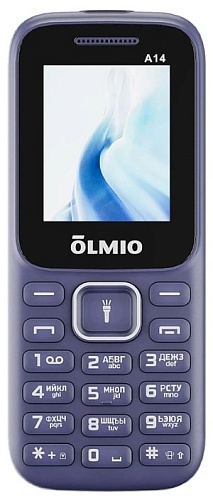 Телефон мобильный Olmio A14, синий