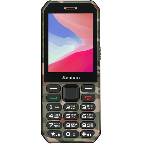 Телефон мобильный Xenium X300, зеленый камуфляж
